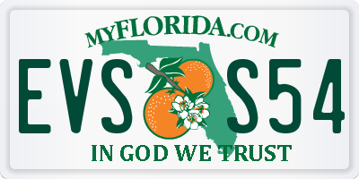 FL license plate EVSS54