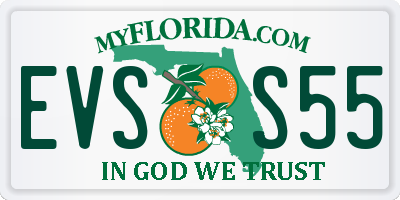 FL license plate EVSS55