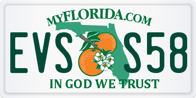 FL license plate EVSS58
