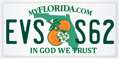 FL license plate EVSS62
