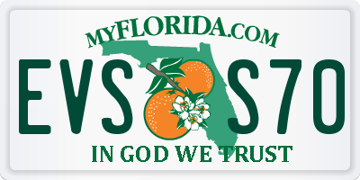 FL license plate EVSS70