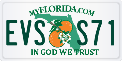 FL license plate EVSS71