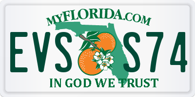 FL license plate EVSS74