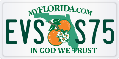 FL license plate EVSS75