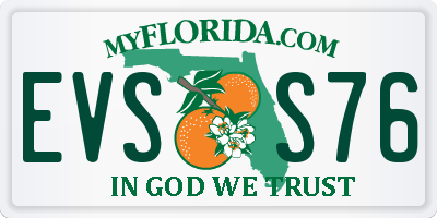 FL license plate EVSS76