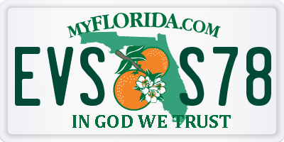 FL license plate EVSS78