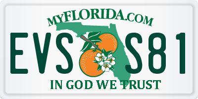 FL license plate EVSS81