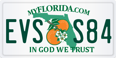 FL license plate EVSS84