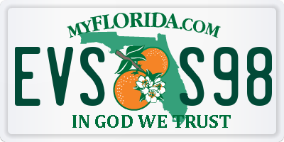 FL license plate EVSS98