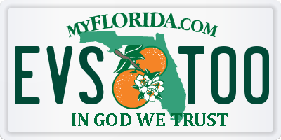 FL license plate EVST00