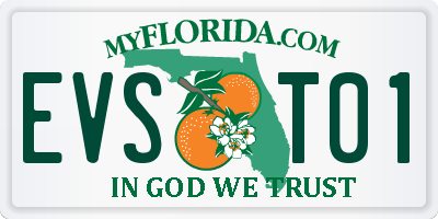 FL license plate EVST01