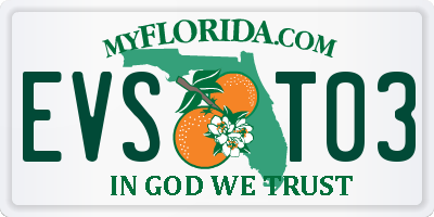 FL license plate EVST03