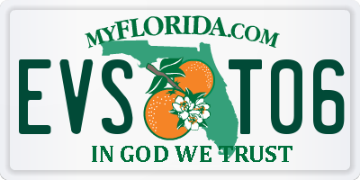 FL license plate EVST06