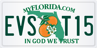 FL license plate EVST15