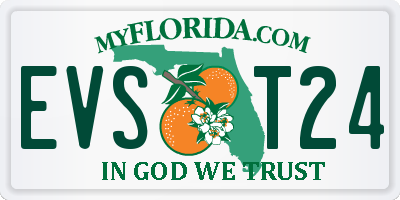FL license plate EVST24