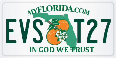 FL license plate EVST27