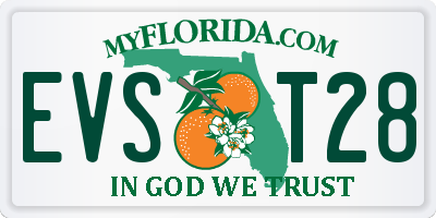 FL license plate EVST28