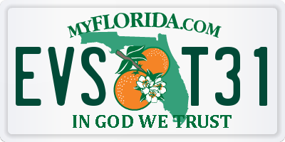 FL license plate EVST31