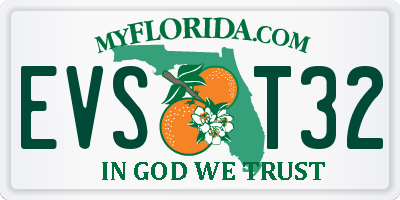 FL license plate EVST32