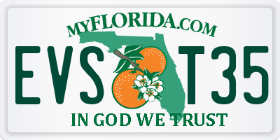 FL license plate EVST35