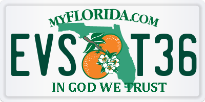 FL license plate EVST36