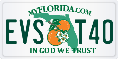 FL license plate EVST40