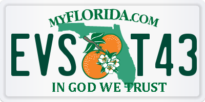 FL license plate EVST43
