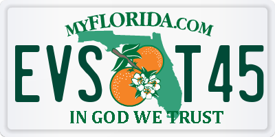 FL license plate EVST45