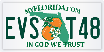 FL license plate EVST48