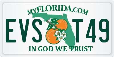 FL license plate EVST49