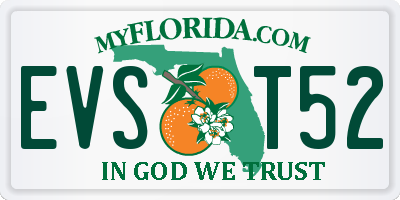 FL license plate EVST52