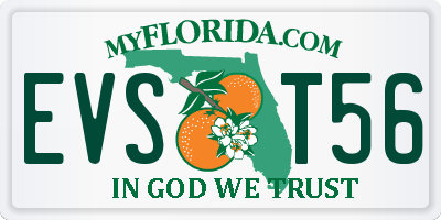 FL license plate EVST56