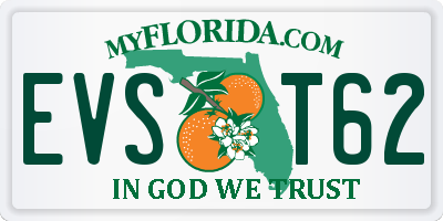 FL license plate EVST62