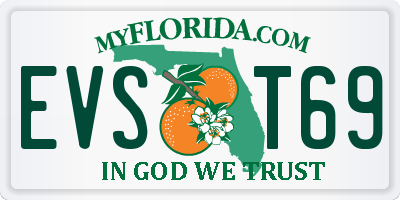FL license plate EVST69