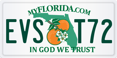 FL license plate EVST72
