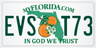 FL license plate EVST73