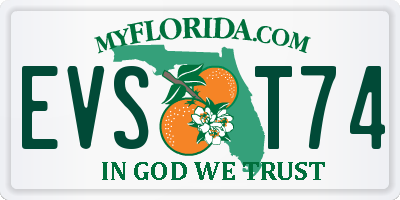 FL license plate EVST74