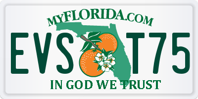 FL license plate EVST75