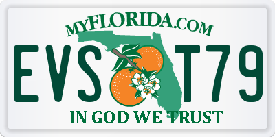 FL license plate EVST79