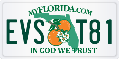 FL license plate EVST81