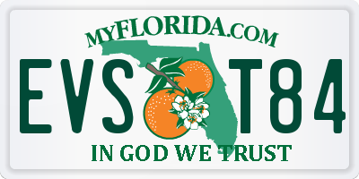 FL license plate EVST84