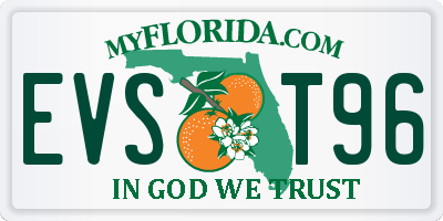 FL license plate EVST96