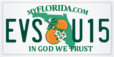 FL license plate EVSU15