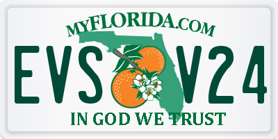FL license plate EVSV24