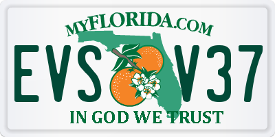 FL license plate EVSV37