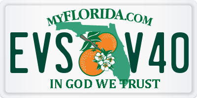 FL license plate EVSV40