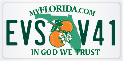 FL license plate EVSV41