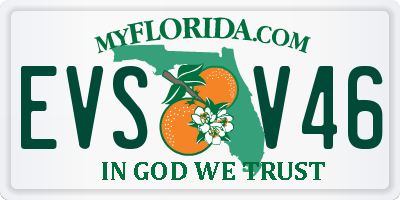 FL license plate EVSV46