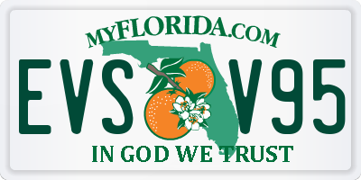 FL license plate EVSV95