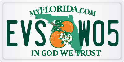 FL license plate EVSW05